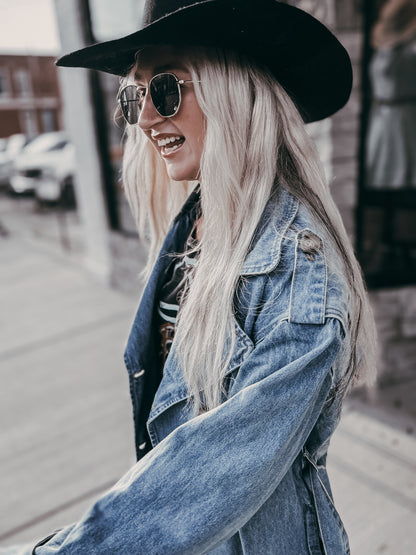 VEV denim trench coat