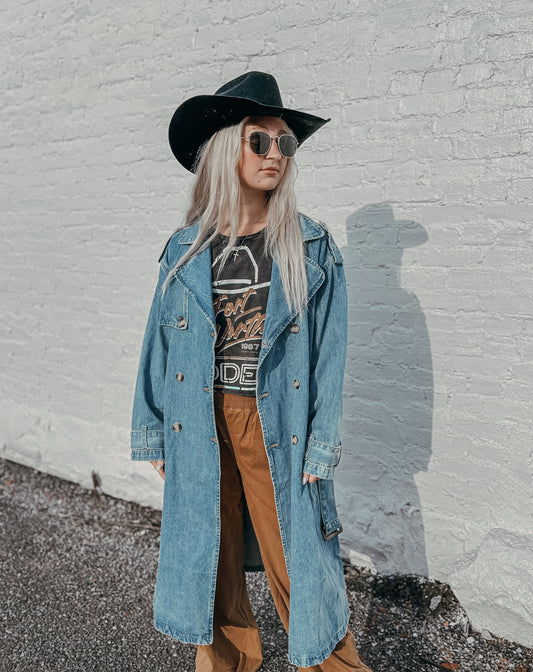 VEV denim trench coat