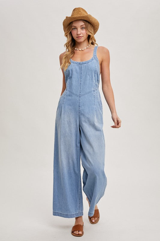 BI denim overall jumpsuit Lt. wash