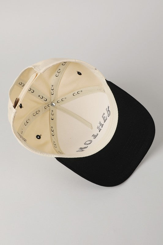 MOTHER upside down lettering embroidery cap