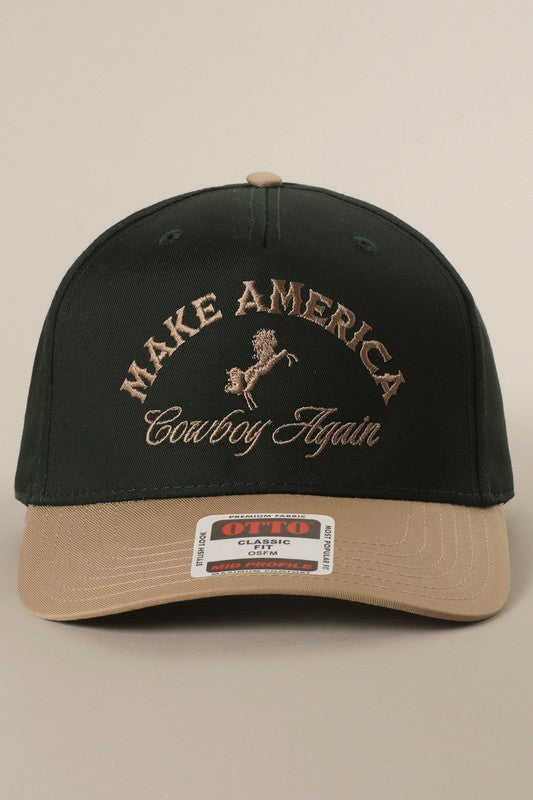 Make America cowboy again baseball cap