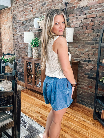 Easy Summer Day Denim Shorts