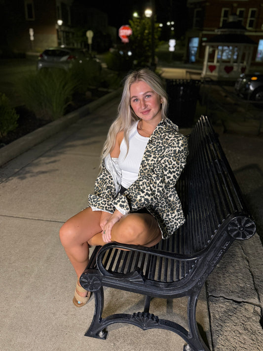 LL Oversize Leopard Button up