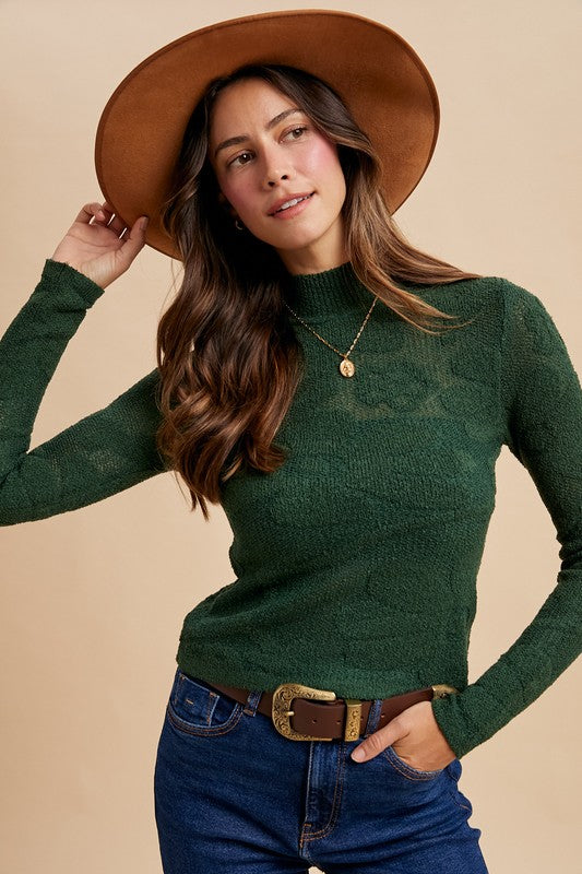 AW Mock Neck Sweater Top