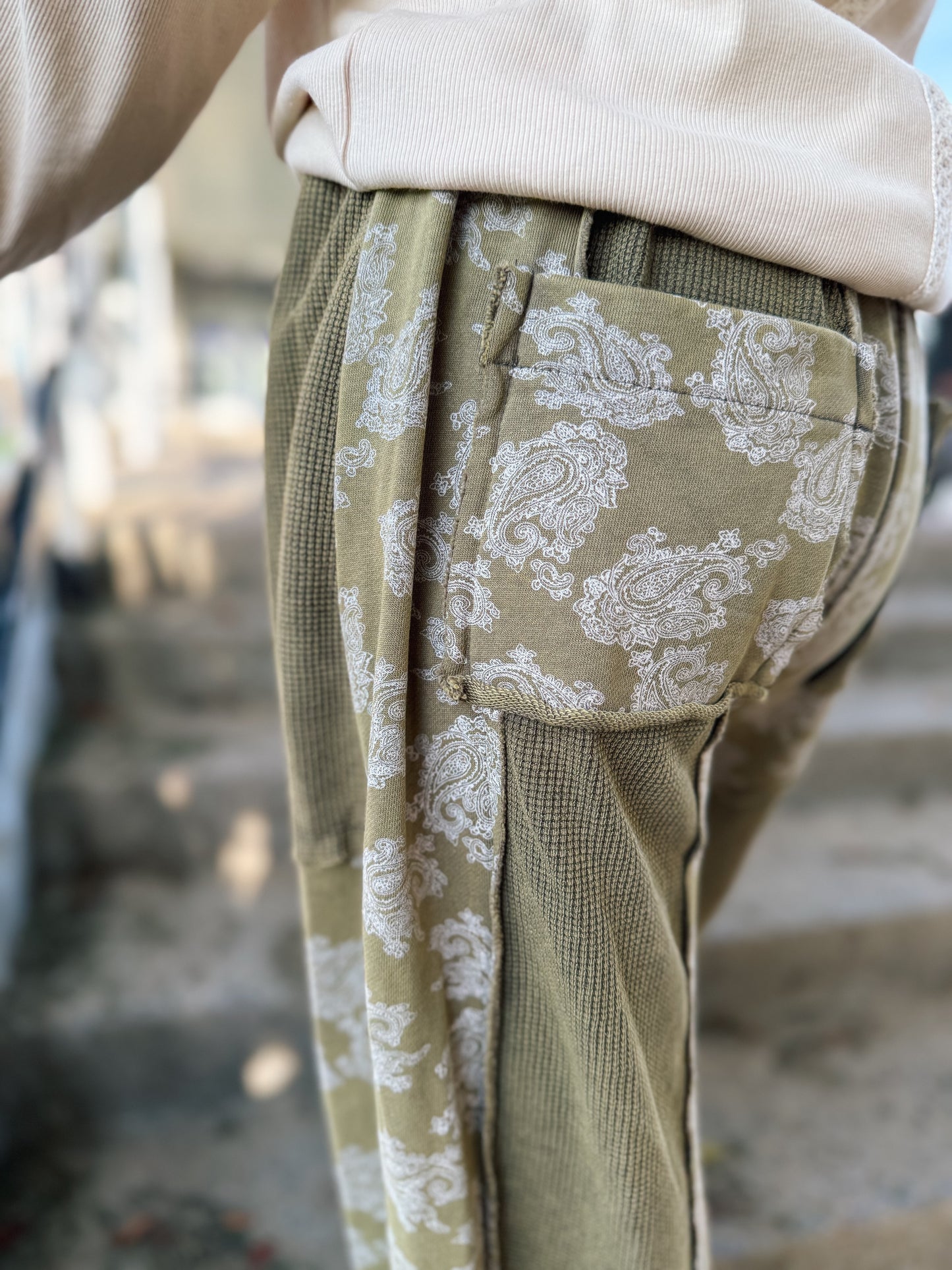 Meet The Teacher Olive Print Pants