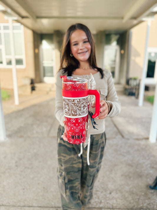 Bandana Tooled Tumbler