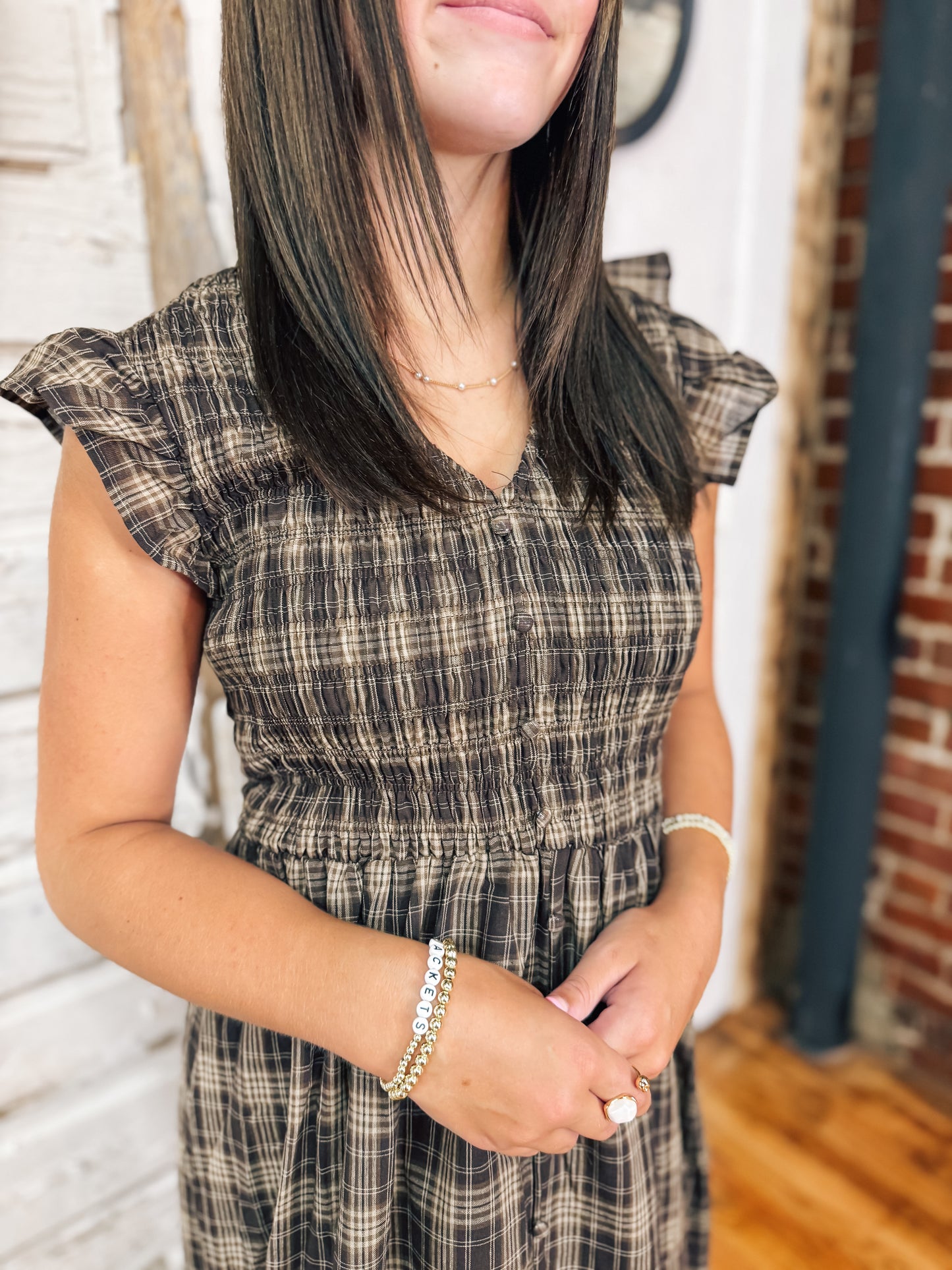 Homeroom Honey Plaid Dress