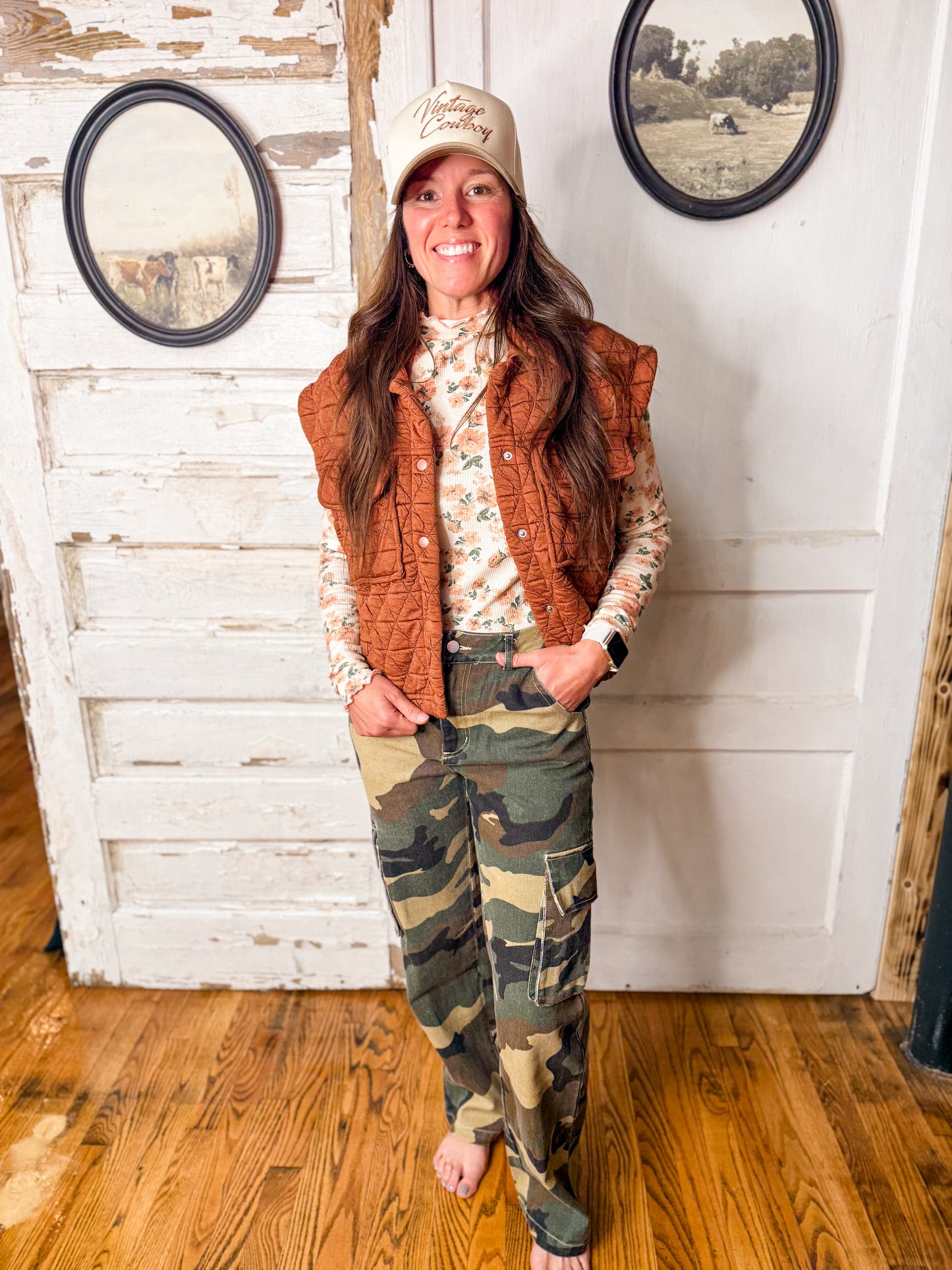 SM Camo Cargo Straight Pants