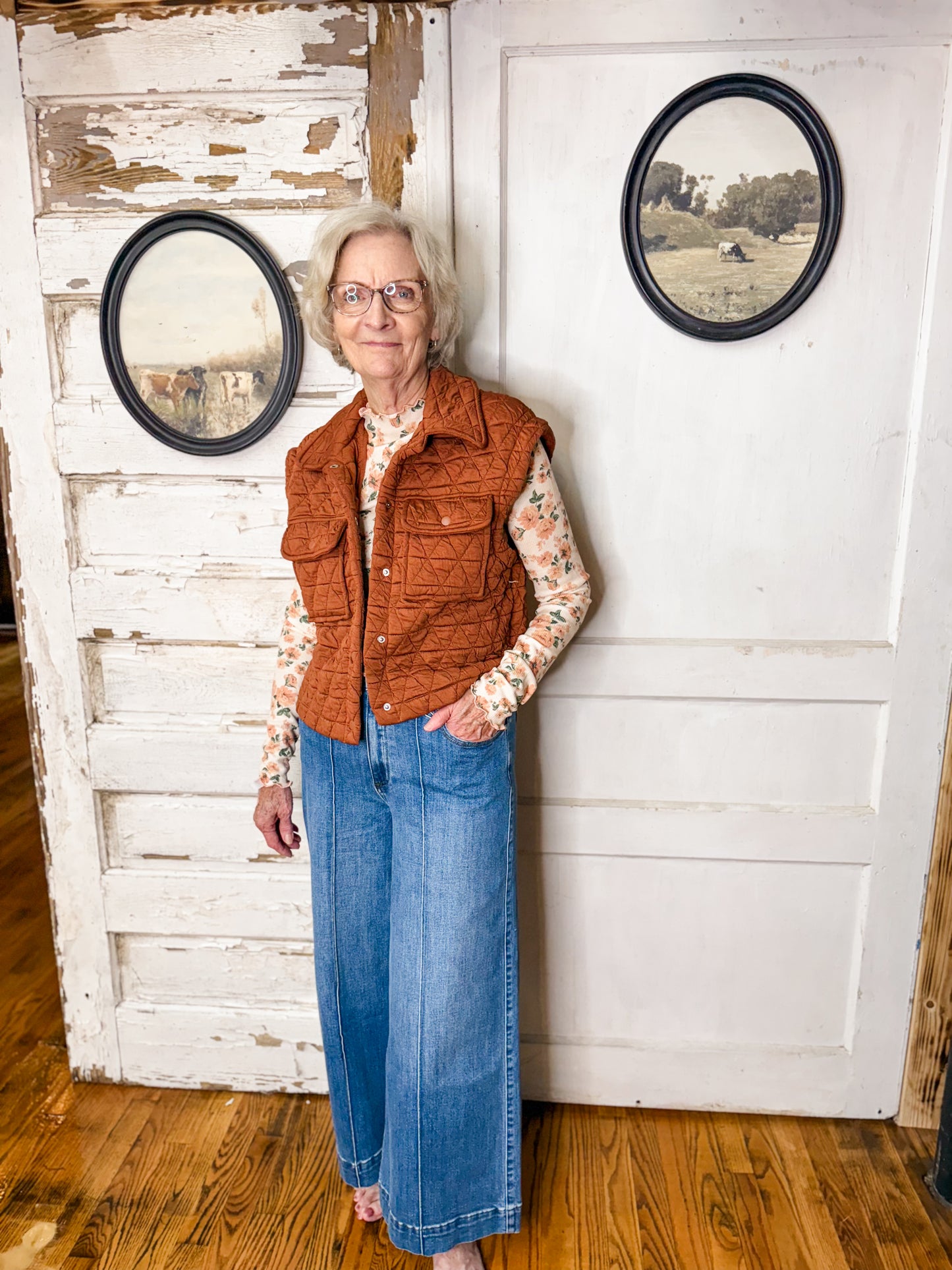 AW Pin Tuck Wide Leg Jean