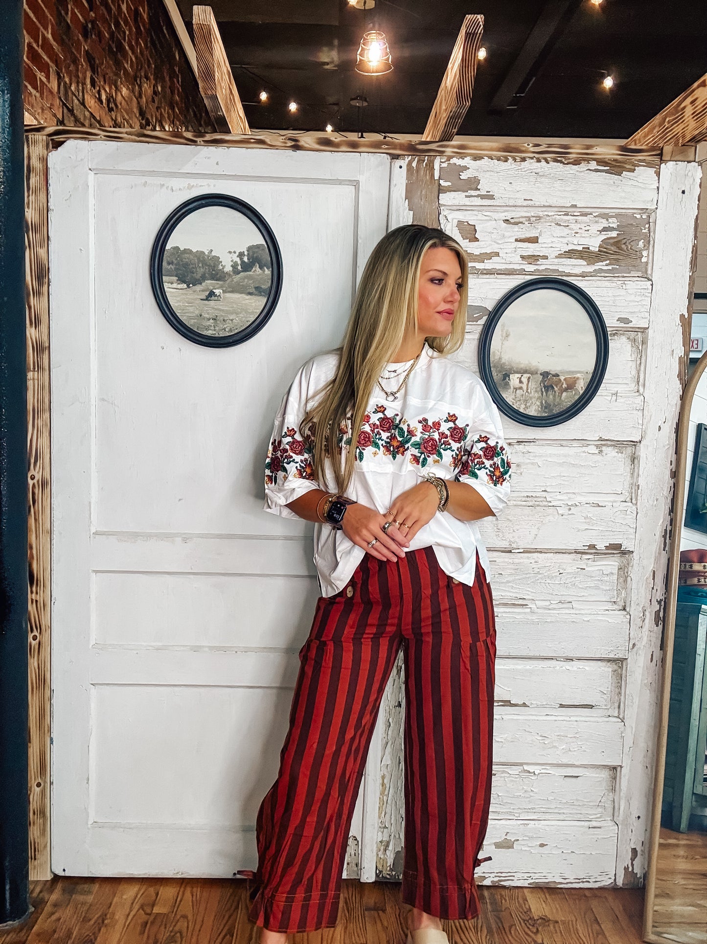 Best Dressed RUST Stripe Pants