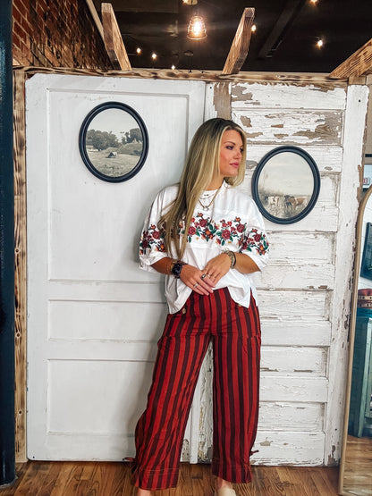 Best Dressed RUST Stripe Pants