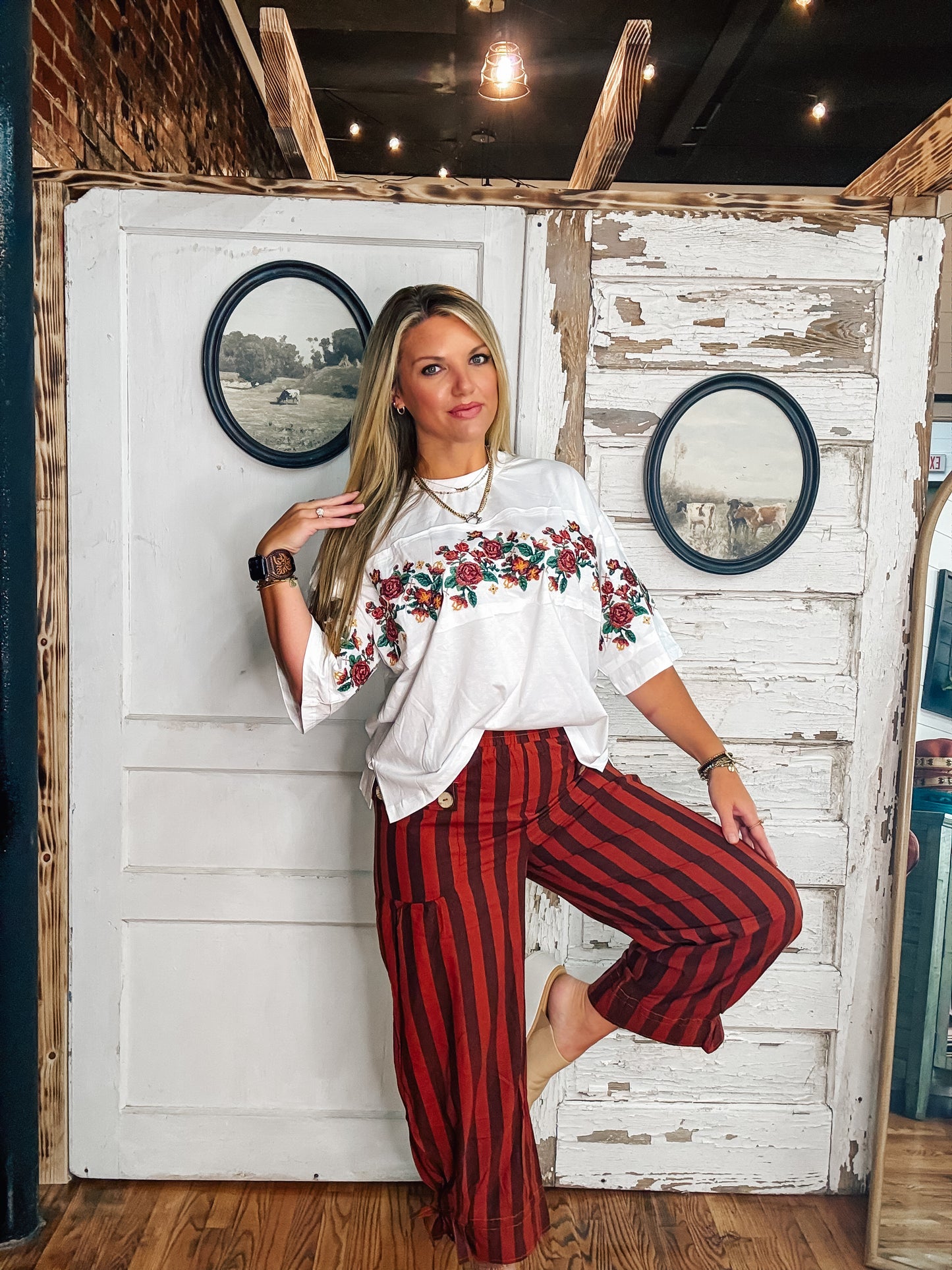 Best Dressed RUST Stripe Pants