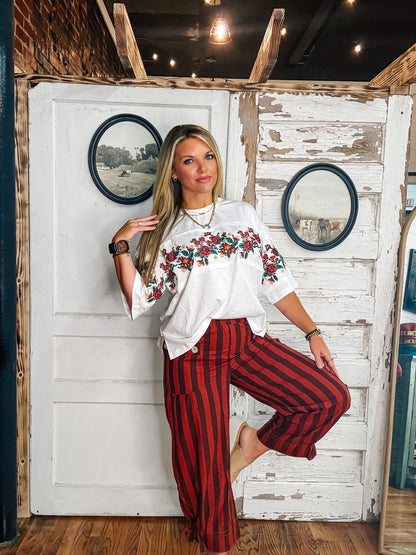 Best Dressed RUST Stripe Pants