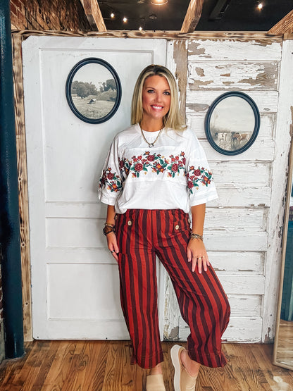 Best Dressed RUST Stripe Pants