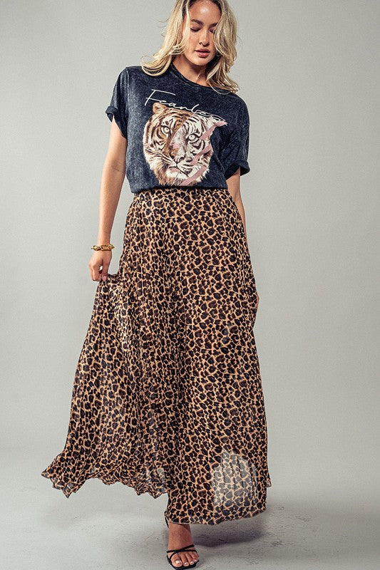 Lenny Leopard Maxi Skirt