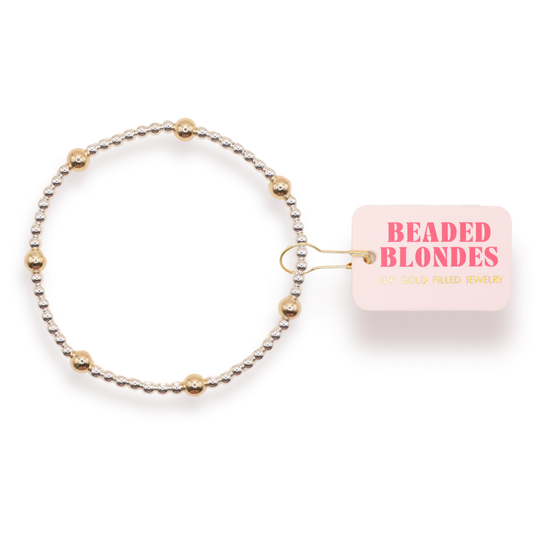 Olive Bracelet in Silver with Gold