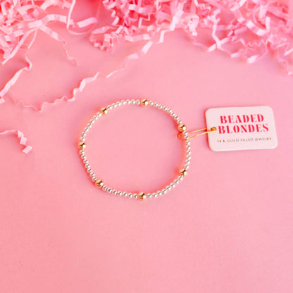 Olive Bracelet in Silver with Gold