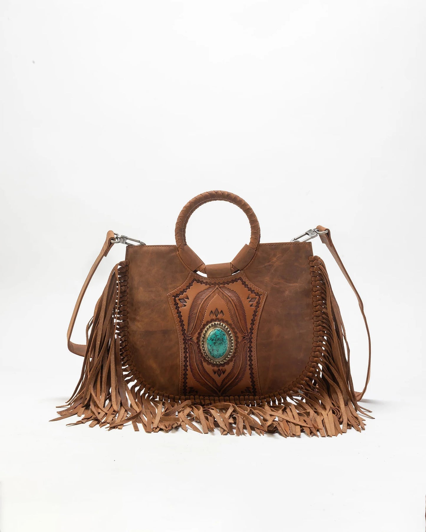 Sedona Tassel Large Bag in Saddle Brown