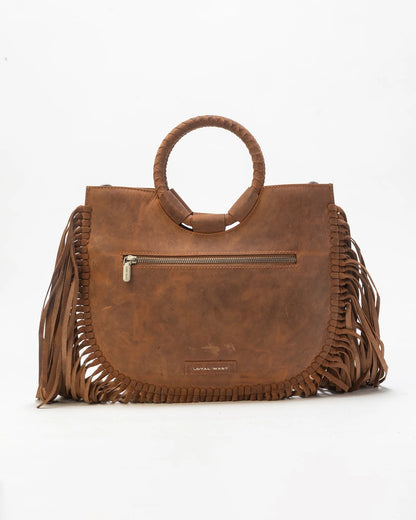 Sedona Tassel Large Bag in Saddle Brown