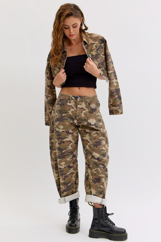 Camo Barrel Jeans