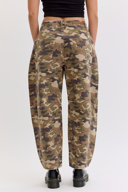 Camo Barrel Jeans