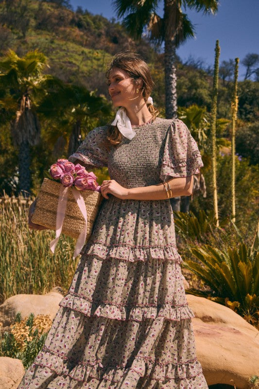 Charming Smocked Maxi Dress