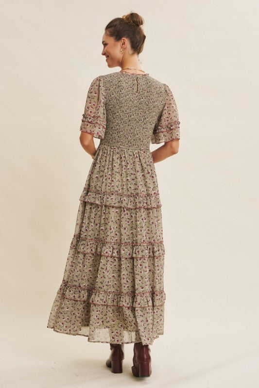 Charming Smocked Maxi Dress