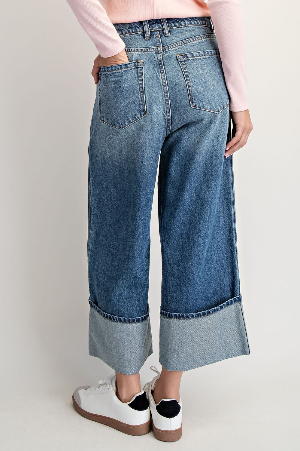 Final Countdown Cuffed Low-Rise Jeans