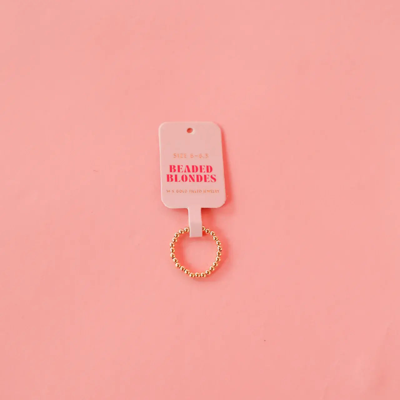 Ella Beaded Band Ring in Gold