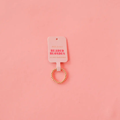 Ella Beaded Band Ring in Gold