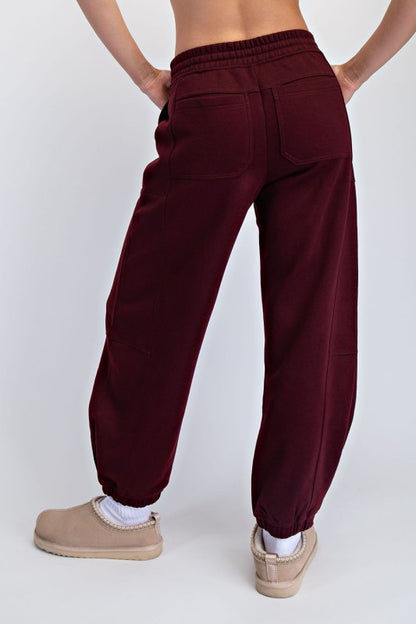 RM Fleece Cocoon Jogger Pant-Dark Cherry