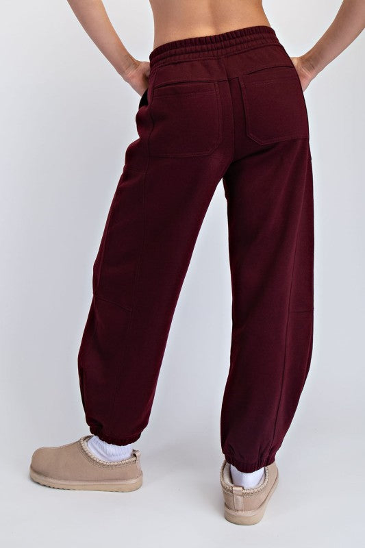 RM Fleece Cocoon Jogger Pant-Dark Cherry