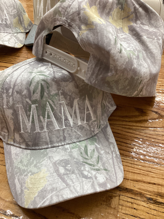 Mama gray camo hat