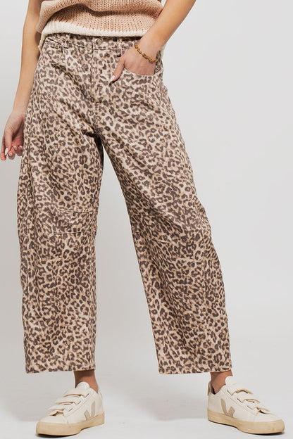 TN Leopard Print Wide Leg Pant