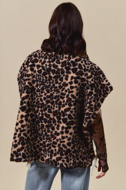 Keep Me Cozy Leopard Sherpa Vest