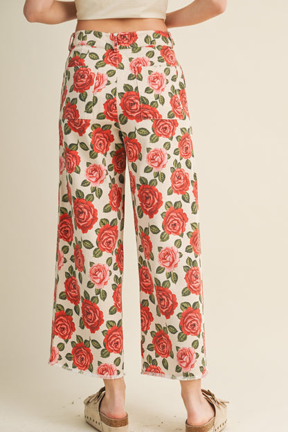 Rose Garden Heirloom Tailored Wide Leg Pants