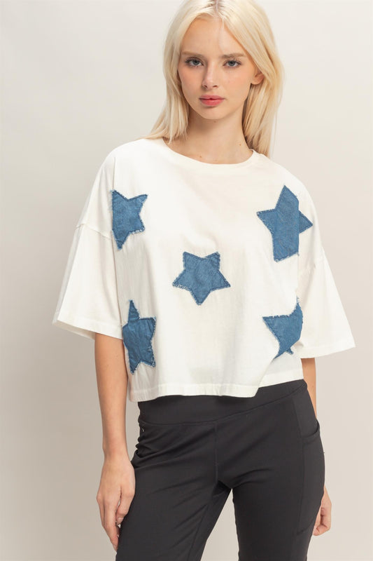 Denim and Stars Top