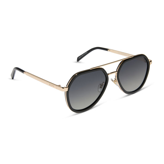 DIFF Joey Black + Gold Metal