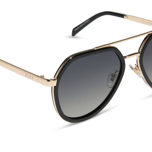 DIFF Joey Black + Gold Metal
